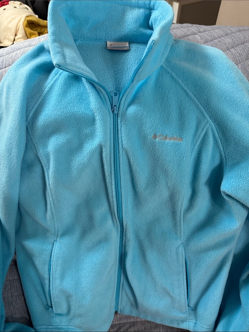 Columbia Light Blue Kids Fleece Jacket - Full Zip